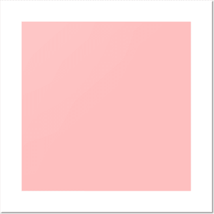 Peachy Pink Solid Color Posters and Art